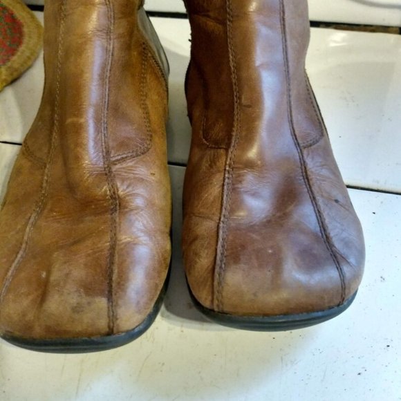Vintage Steve Madden Distressed Soft Leather Boots "Boulder" 7.5 Mid Calf - Picture 2 of 9